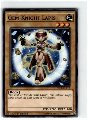 Yu-Gi-Oh! Gem-Knight Lapis Common SECE-EN012 Moderately Played 1st Edition - Image 1 of 2