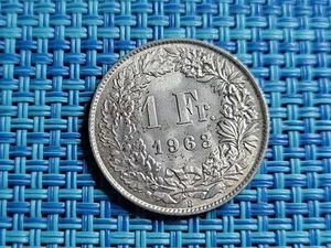 ๐จ๐ญ Switzerland 1 franc 1963 silver UNC 0.835 KM-24 042725-3 - Picture 1 of 2