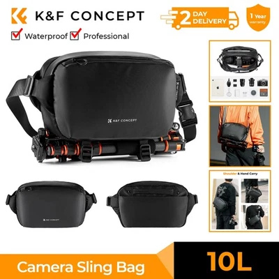K&F Concept 10L Alpha Camera Sling Bag Photography Shoulder Case for Canon Sony - Image 1 of 4