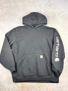 Carhartt Hoodie Herren XL Schwarz Original Fit White Spellout Sweatshirt K288 - Bild 1 von 7