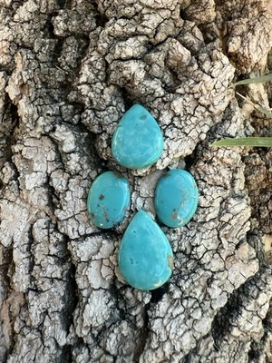 14x19 MM Teardrop and 11.5x15.5MM Oval Blue Kingman TQ Cabochons 21.5 CTs. - Image 1 of 4