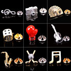 Fashion Music Brooch Piano Drum Violin Badge Rock Saxophone Lapel Pin Jewelry