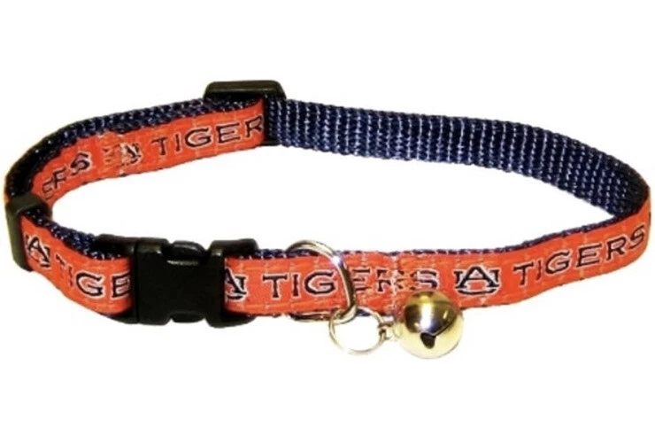 NCAA CAT Collar - Licensed Heavy-duty with Jingle Bell Auburn Tigers - Image 1 of 1