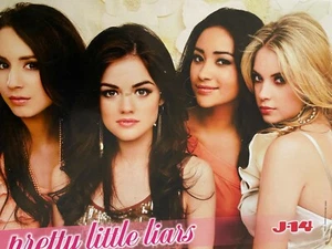 Pretty Little Liars, Lucy Hale, Ashley Benson, Miley Cyrus, Full Page Pinup - Picture 1 of 2