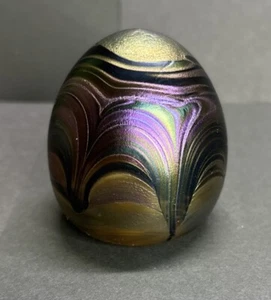 Iridescent Art Glass Paperweight Possibly John Ditchfield Ref#20 - Picture 1 of 11
