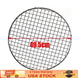 16 Inch Round Barbecue Grill Net Stainless Steel Mesh Rack Grid Grate Steam Net - Picture 1 of 12
