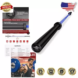Versatile 7ft Olympic Bar for Powerlifting - 2000 lb Capacity, Knurled Grip - Picture 1 of 9