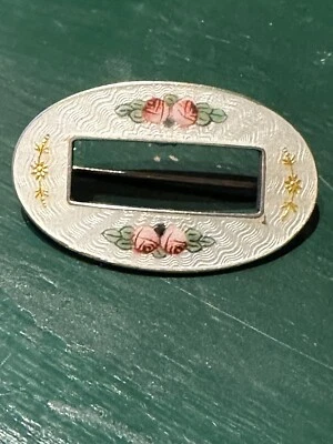 Spilla smaltata in argento sterling Gustav Gaudernack Norvegia norvegese vint... - Immagine 1 di 4