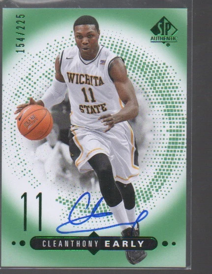 CLEANTHONY EARLY 2014-15 SP AUTHENTIC EMERALD GREEN ROOKIE AUTO CARD #R7/225 - Image 1 of 1