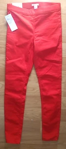 **BNWT**Ladies SKINNY Jeggings**RED**Size 8/Eur 36**SUPER STRETCH** - Picture 1 of 4