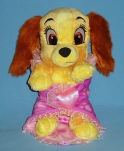 Disney Babies Plush Lady And The Tramp in Blanket-12" Cocker Spaniel Puppy Dog - Picture 1 of 8