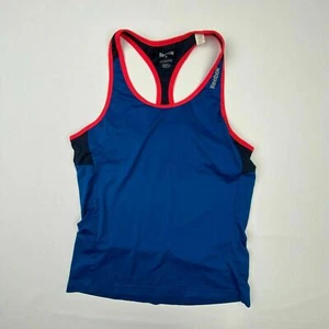 Reebok play dry women's racerback tank top performance shirt size m blue QF24 - Picture 1 of 3