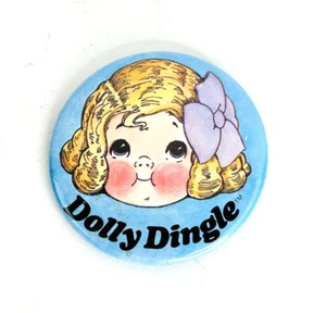 Dolly Dingle Doll Pin Pinback Colored Photo Campbell Soup Kid 2" W - Picture 1 of 3