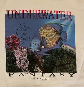 Camiseta vintage de puntada única viaje vida marina de viaje talla L - Imagen 1 de 4