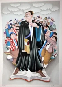 Yuval Mahler Rechtsanwalt Richter Robed Lithographie 15x22 H/S # FAIR CONDITION - Bild 1 von 1