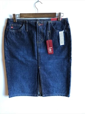 NUEVO con ETIQUETAS Vintage Y2K Lei Mujer Denim Falda Lápiz Azul Talla 7 Bolsillos Elástica Foto 1 de 4