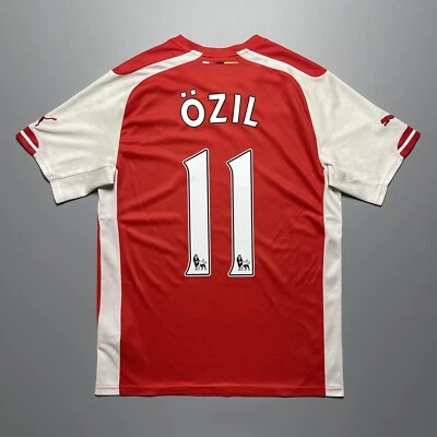 ARSENAL PUMA 2014/2015 FOOTBALL SOCCER HOME JERSEY #11 OZIL SIZE "S" 746446 - Image 1 of 4