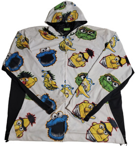 Sesame Street Track Jacket All Over Print Zip Up Big Bird Ernie Bert Grouch! 3XL