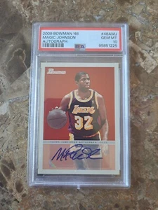 MAGIC JOHNSON 2009 Bowman '48 Vintage 1948 Autographs Auto PSA 10 Lakers HOF MVP - Picture 1 of 2
