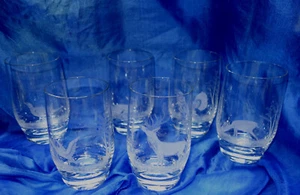 6 vasos grabado de caza - hecho a mano - bosque bávaro - Imagen 1 de 6