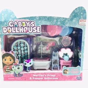 New Netflix Gabby’s Dollhouse MerCat's Primp & Pamper Bathroom Furniture Set 1Q - Picture 1 of 5