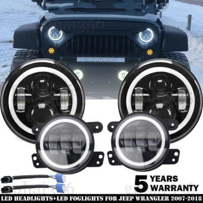 Kit combinado de faros antiniebla LED para Jeep Wrangler JL Gladiator 2018-2021 Foto 1 de 4