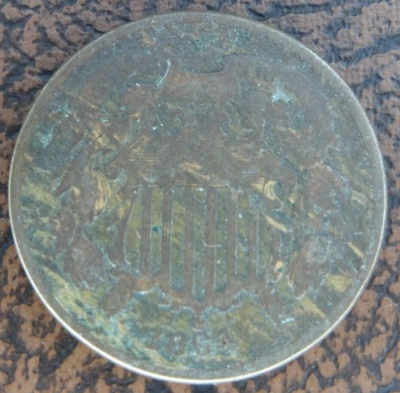 1864 Two Cent Copper United States US Mint Coin 2C Civil War Era - Image 1 of 4