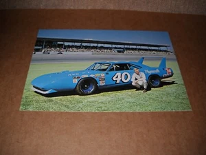 Postal vintage de carreras de Nascar 1970 Pete Hamilton Petty Enterprises Superbird - Imagen 1 de 2