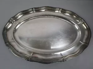 Servierplatte - Tablett - gepunzt : Autriche - versilbert - 48 cm x 33 cm - Bild 1 von 17