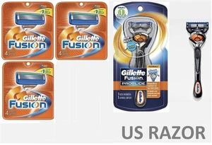 13 cartuchos de recarga de cuchillas de afeitar Gillette Fusion mango Proglide Flexball 8 12 - Imagen 1 de 4