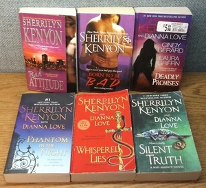 LOT Sherrilyn Kenyon BAD Attitude Phantom in Night Whispered Lies Born Deadly Pr - Foto 1 di 4
