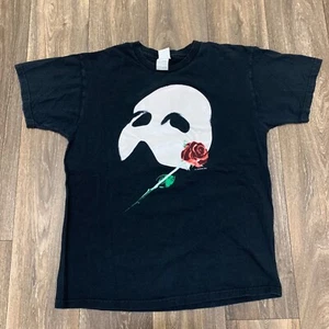 VTG Phantom of the Opera Shirt Men's Large Black 80s Fruit of the Loom - Picture 1 of 7