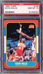 1986-87 Fleer #126 Kevin Willis RC PSA 10 GEM MT - Picture 1 of 2
