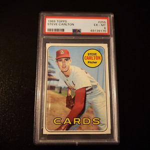 1969 Topps Baseball #255 Steve Carlton PSA 6 EX-MT (Brand new slab)