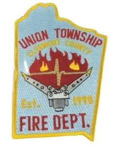Clearmont County Ohio Union Township Feuerwehr Aufnäher OH State Shaped  - Bild 1 von 4