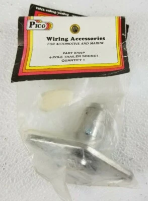 Pico 0705P 铬 4 杆拖车插座 全新  — 第 1/4 张图片