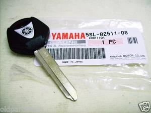 Yamaha FZ XJ XJR XVS XTZ VMX YP Blank Key w/ Micro Chip UNCUT OEM 5SL-82511-08 - Picture 1 of 4