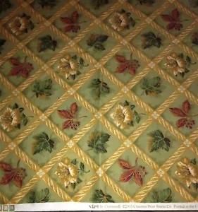 17" LEAF & FLOWER Print FABRIC Cotton 2003 Cranston AUTUMN FALL COLORS - Picture 1 of 1