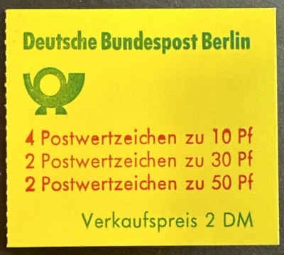 Germany Berlin 1977 Sc# 9N391a Complete Booklet w/Pane of 8 MNH OG Castles - Image 1 of 3