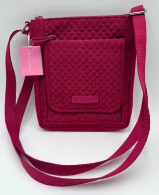 Bolso Bandolera VERA BRADLEY Icónico RFID Mini Hipster (ROSA PASIÓN) NUEVO Foto 1 de 4