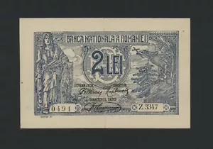 RUMANIA 2 LEI 1920 PICK # 27a XF-AU - Imagen 1 de 2