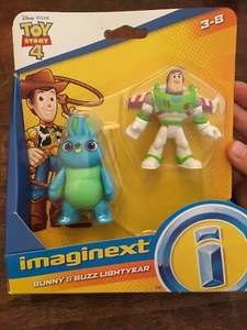 Imaginext Disney Pixar Toy Story 4 Movie Bunny & Buzz Lightyear Figure Set - Picture 1 of 7