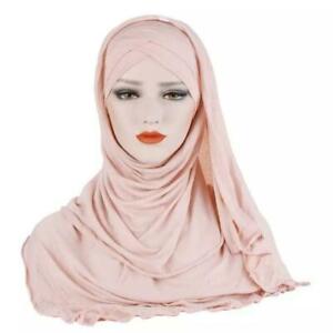 Women's Muslim Wrap Cap Hijab With Hat Head Scarf Shawl Long Scarves Arabic Hat