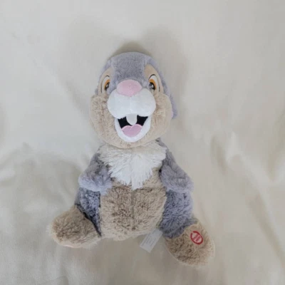 Juguete de peluche Hallmark Bambi Talking Thumper Rabbit gris 11 pulgadas Foto 1 de 4