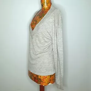 SERRA - Size 16 grey marle 100% merino wool long sleeve pullover top winter - Picture 1 of 7