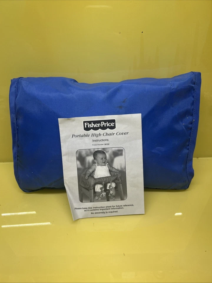 Cubierta de asiento para silla alta de restaurante Fisher-Price solamente - azul lavable raro Foto 1 de 4