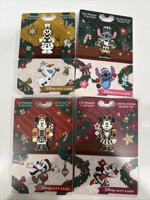 Juego de tarjetas y prendedores de regalo de vacaciones de Navidad Disney 2025 olaf stitch mickey minnie $0 Foto 1 de 2