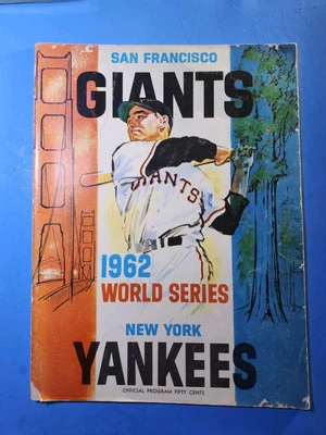 1962 World Series program Giants vs Yankees unscored  - Image 1 of 4