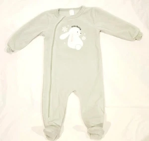New PL Baby Green Fleece Zip Up Bunny Sleeper 9 Months - NWOT - Picture 1 of 2