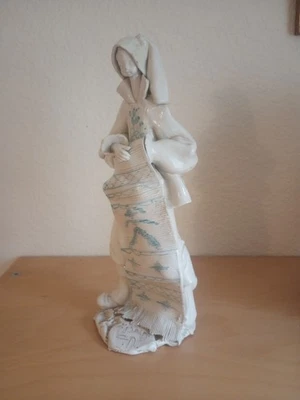 Imola Ceramic Statue, handmade in Italy, white, 9" Tall 1938 - Image 1 of 4